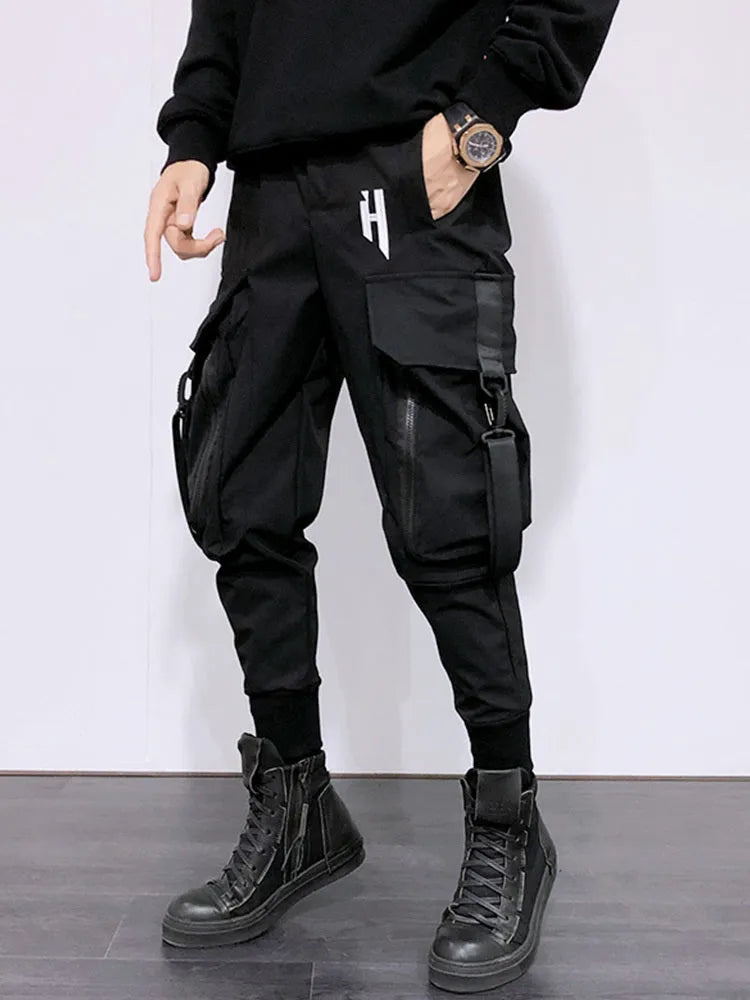 Functional Big Pocket Hip Hop Cargo Pants - Bellarte Enchanté Functional Big Pocket Hip Hop Cargo Pants